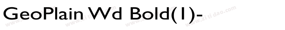 GeoPlain Wd Bold(1)字体转换